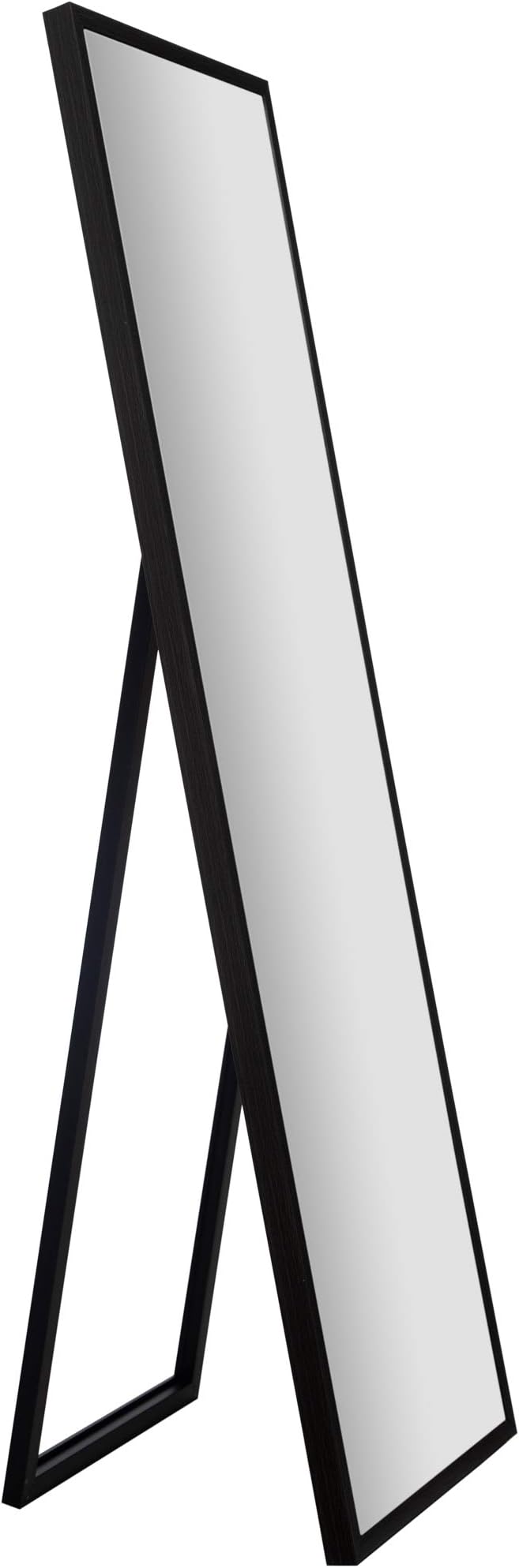 Framed Black Floor Free Standing Mirror