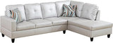 MZX-Carl-SS-00009-LWJ Sectional, 103.5"x74.5"x35", Silver White L