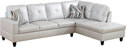 MZX-Carl-SS-00009-LWJ Sectional, 103.5"x74.5"x35", Silver White