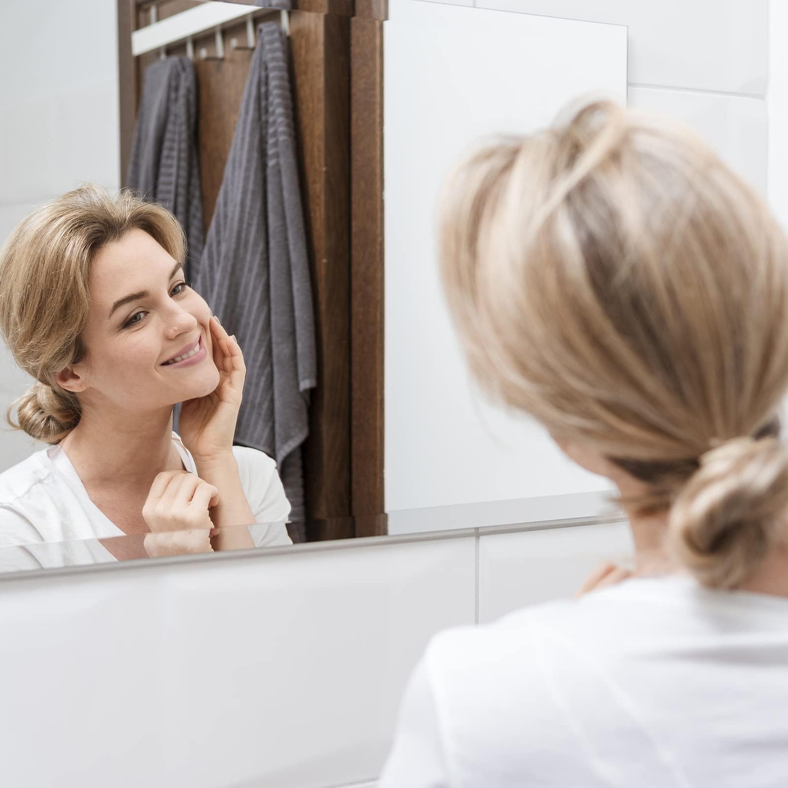 Mirror, Bathroom Mirrors for Wall , Frameless Rectangle Bathroom Mirror