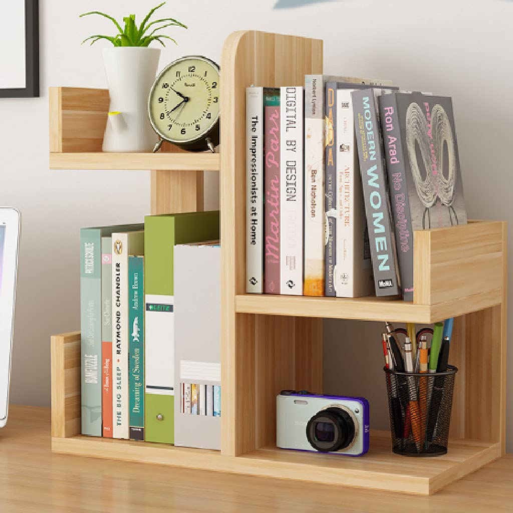 Small Bookshelf Desktop Office Home Shelf Table Student Simple Bookcase