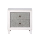 Katia Nightstand in Rustic Gray and Weathered White