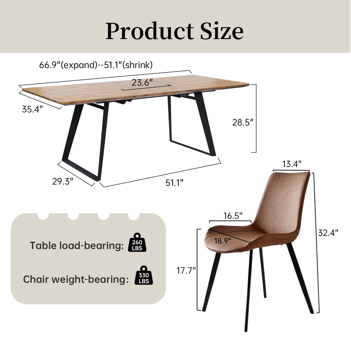 Modern mid-Century Dining Table Dining Table and Chairs Rectangular Wooden Dining