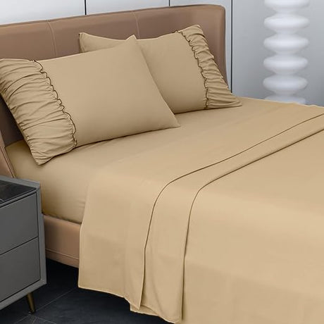 Queen Size Bed Sheets Set 4 Piece 1800 Thread Count Bed Sheets Set