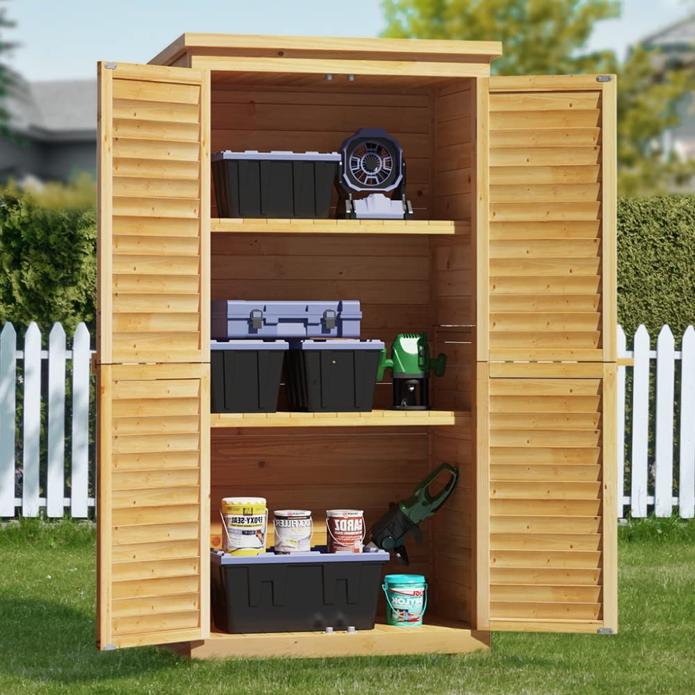63.2" Outdoor Storage Cabinet with Double Doors