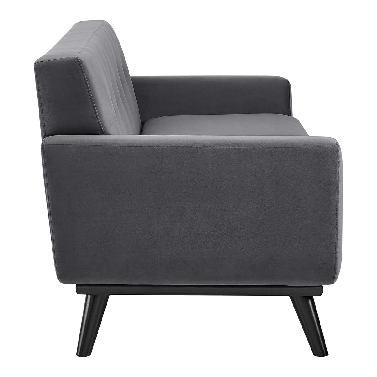 Engage Performance Velvet Loveseat, Gray