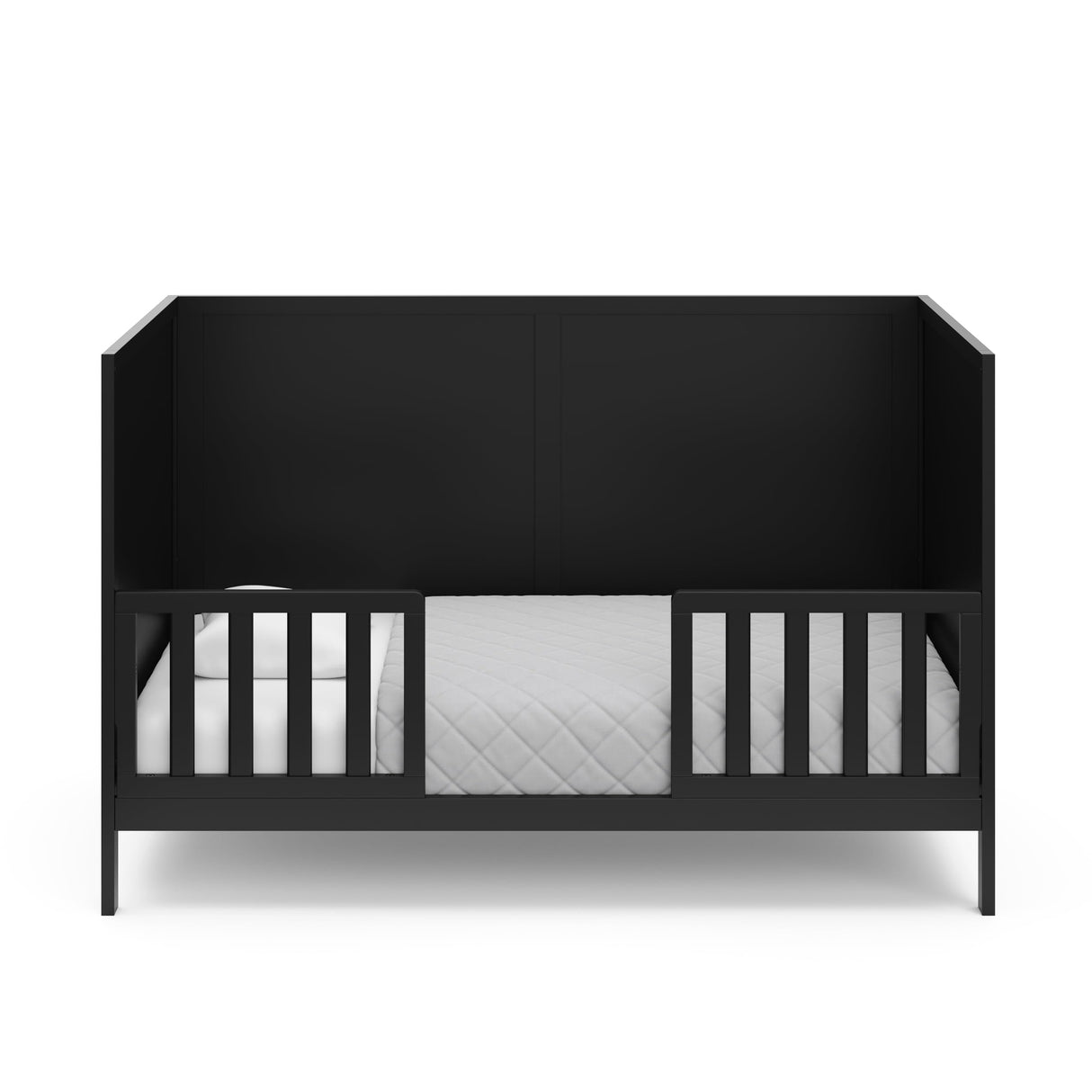 Theo Convertible Crib (Black) – GREENGUARD Gold Certified, Converts from Baby Crib to Toddler Bed and Daybed