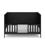 Theo Convertible Crib (Black) – GREENGUARD Gold Certified, Converts from Baby Crib to Toddler Bed and Daybed