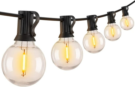 Lights Outdoor 50Feet G40 Patio Lights with 52 Led Shatterproof Bulbs(2 Spare),