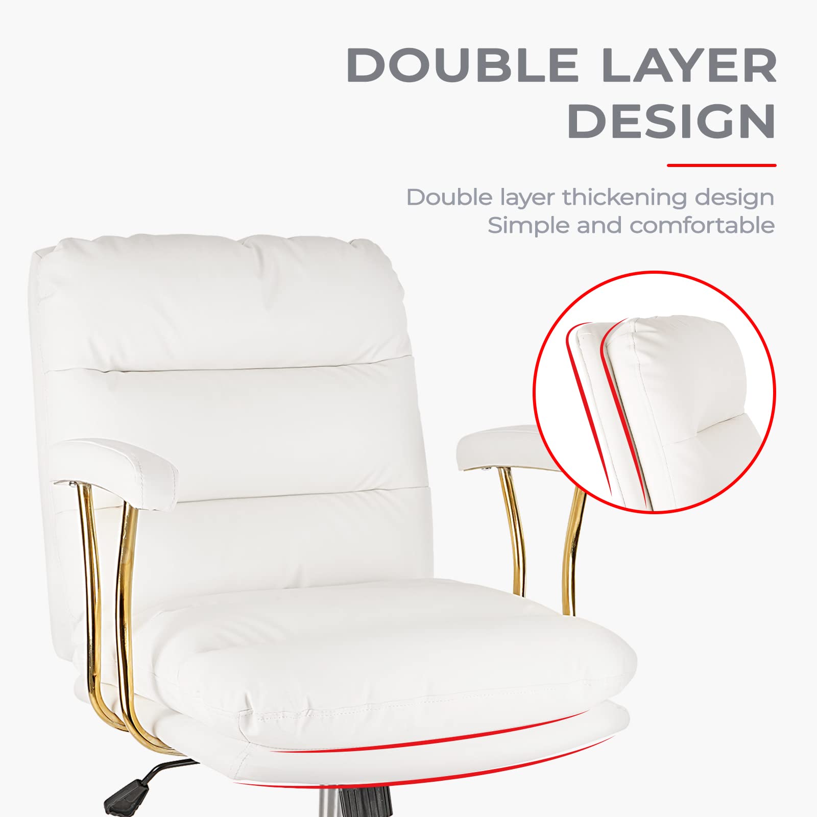 Ergonomic Office Chair for Heavy People with Wheels and Arms