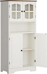 Bathroom Storage Cabinet, Freestanding Storage Cabinet with Doors and Shelves