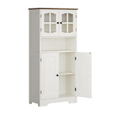 Bathroom Storage Cabinet, Freestanding Storage Cabinet with Doors and Shelves