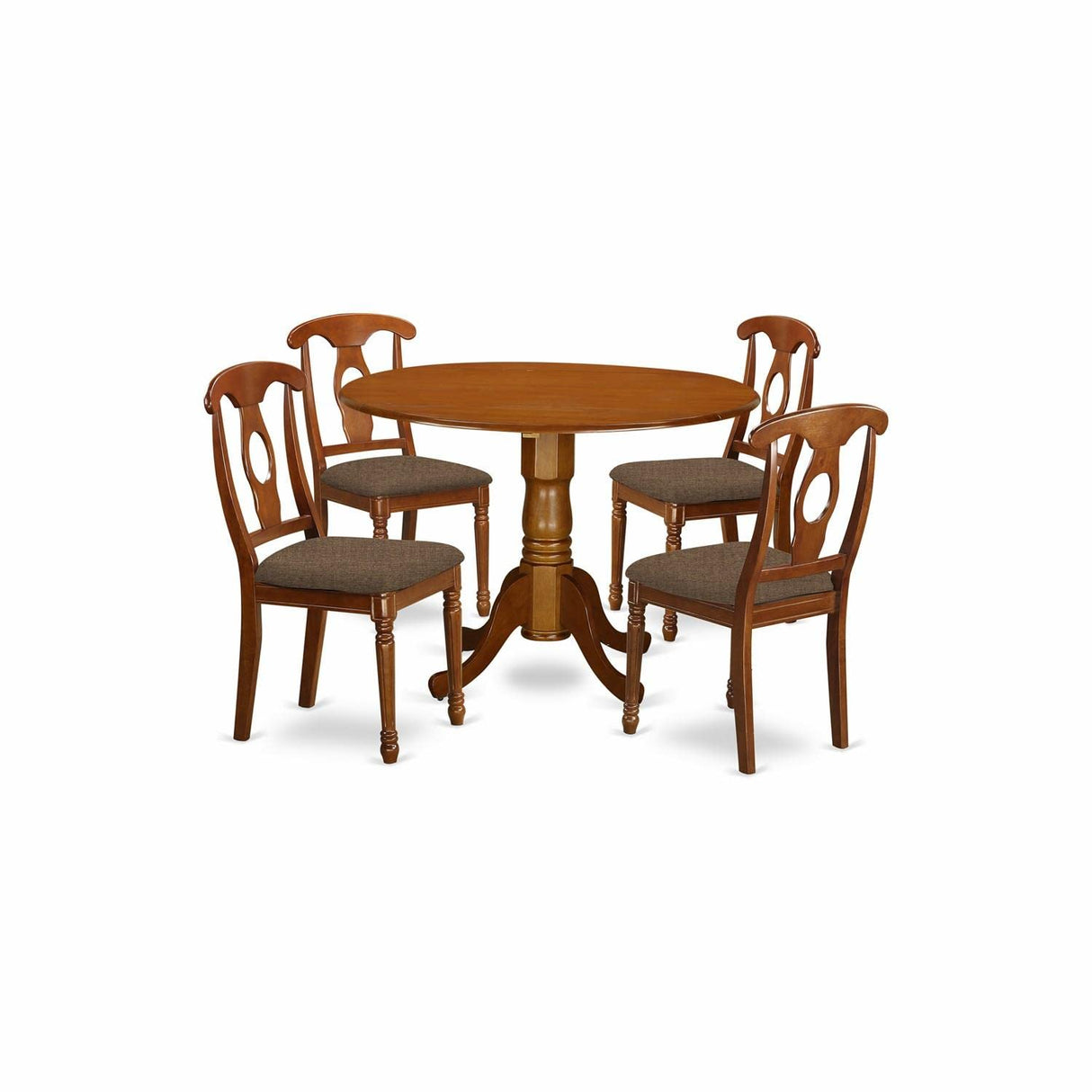 DLNA5-SBR-C 5 Piece Kitchen Set Includes a Round Dining Room Table with