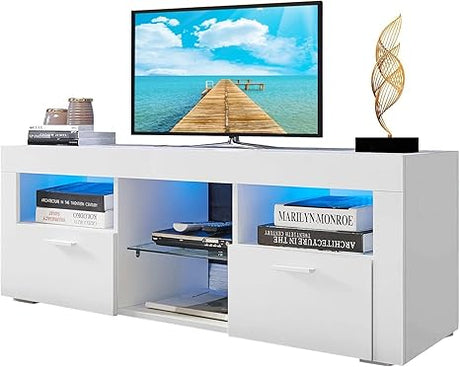 Stand for 55+ 60 inch Tvs - Morden TV Stand with LED Lights