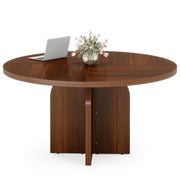 Round Conference Table, 47.24 L x 47.24 W x 29.52 H Inches Small Meeting Table