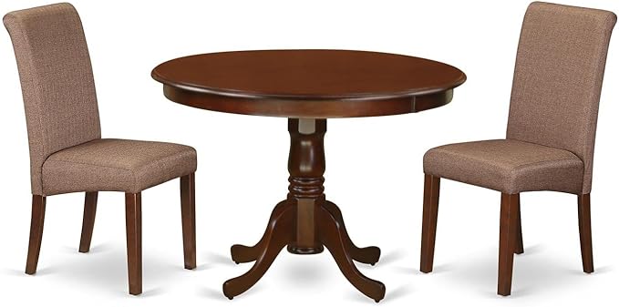 HLBA3-CAP-21 3 Piece Kitchen Table & Chairs Set Contains a Round Dining Room