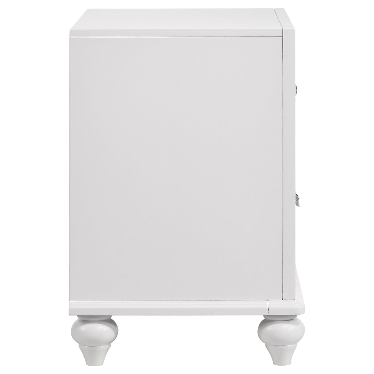 Barzini Modern Classic Wood 2-Drawer Bedroom Nightstand