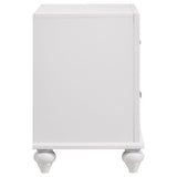 Barzini Modern Classic Wood 2-Drawer Bedroom Nightstand