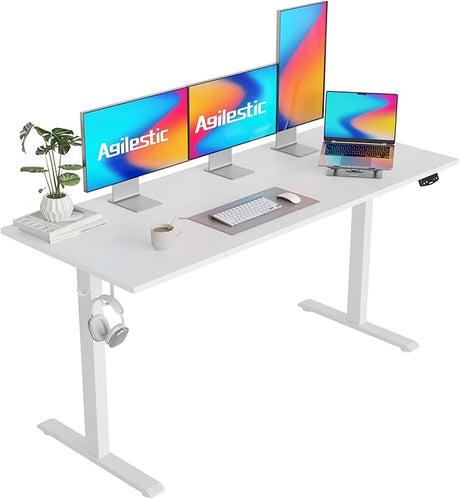 Electric Standing Desk, Large 63 x 24 Inches Height Adjustable Desk, Sit Stand up Desk