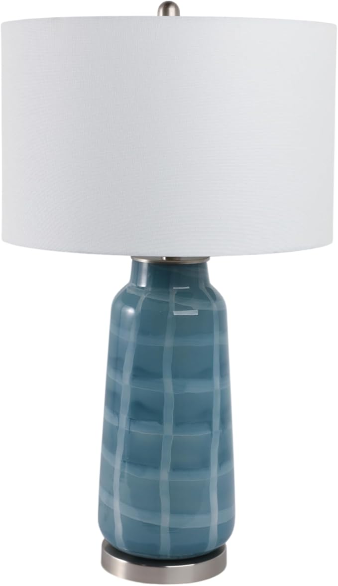 29x17 Swirled Glass Table Lamp, Brown