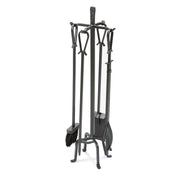 F-1183, 5-Piece Olde World Iron Finish Fireplace Tools Set with Loop Handles