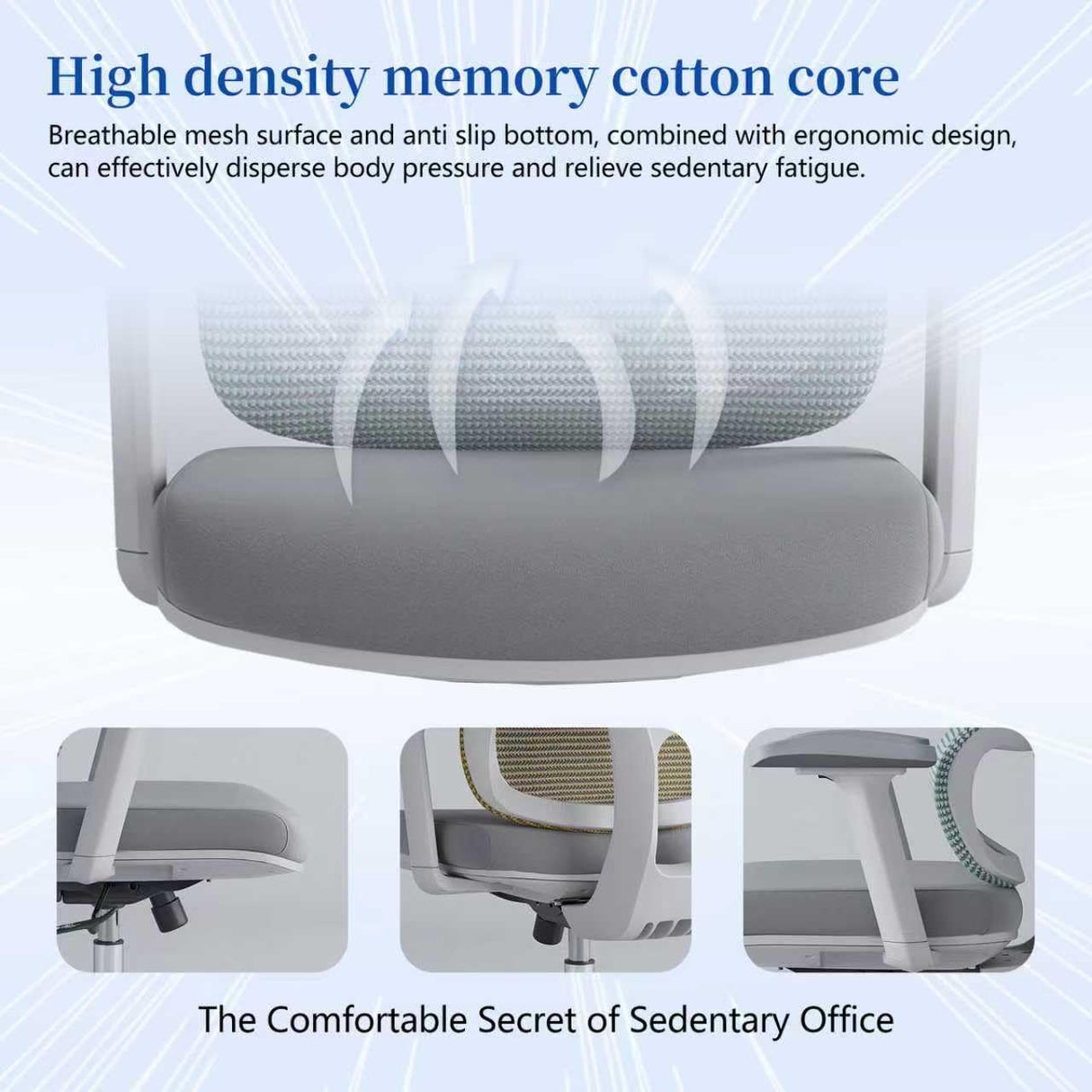 Heavy Duty Ergonomic Office Chair - 500 LBS Capacity