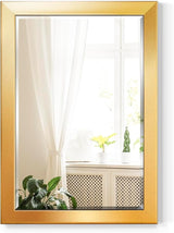 Gallery Full Length Mirror Shiny Gold Wood Frame Full Body Wall Mounted Apartment