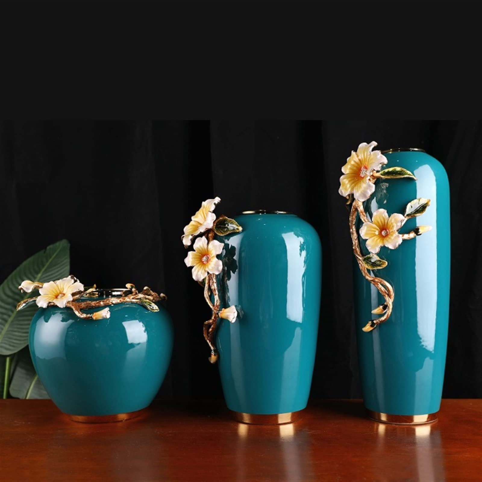 Vase Ceramic Flower Vases Enamel Color Ceramic Vase, Living Room Home Decoration