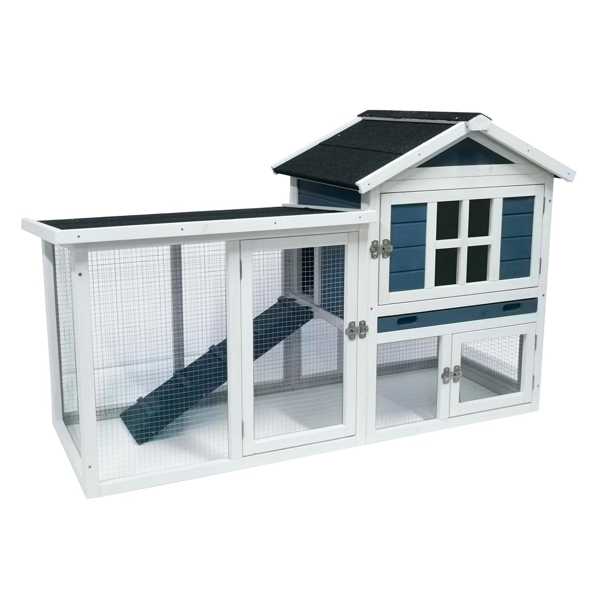 Rabbit Hutch 2-Story Bunny Cage Small Animal House