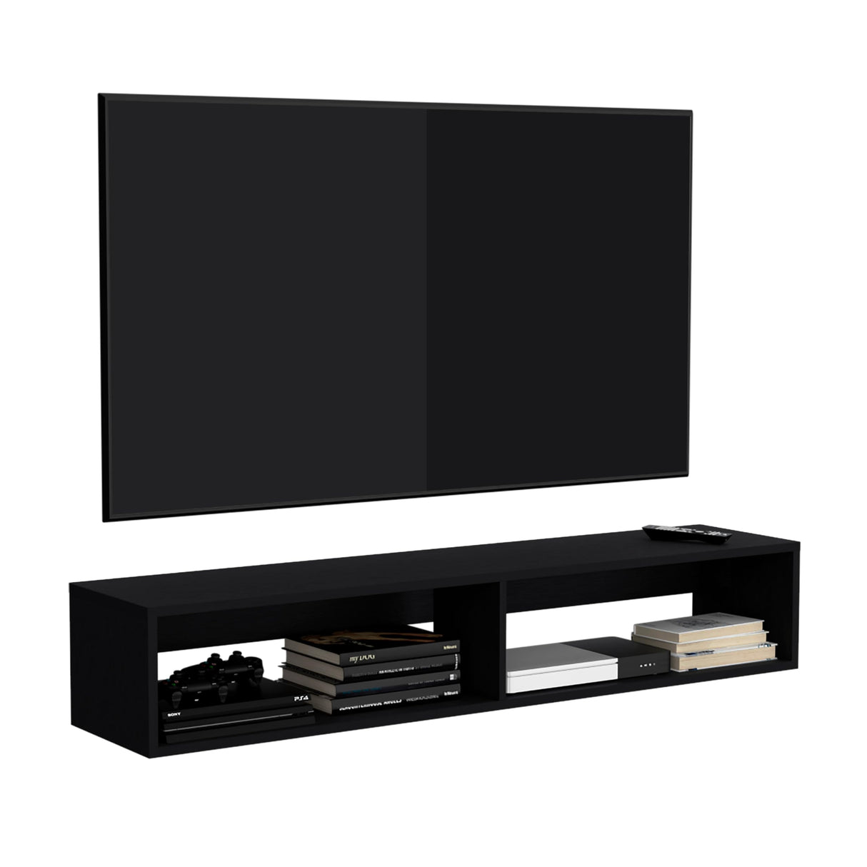 Warrior 59" Floating Tv Stand Black