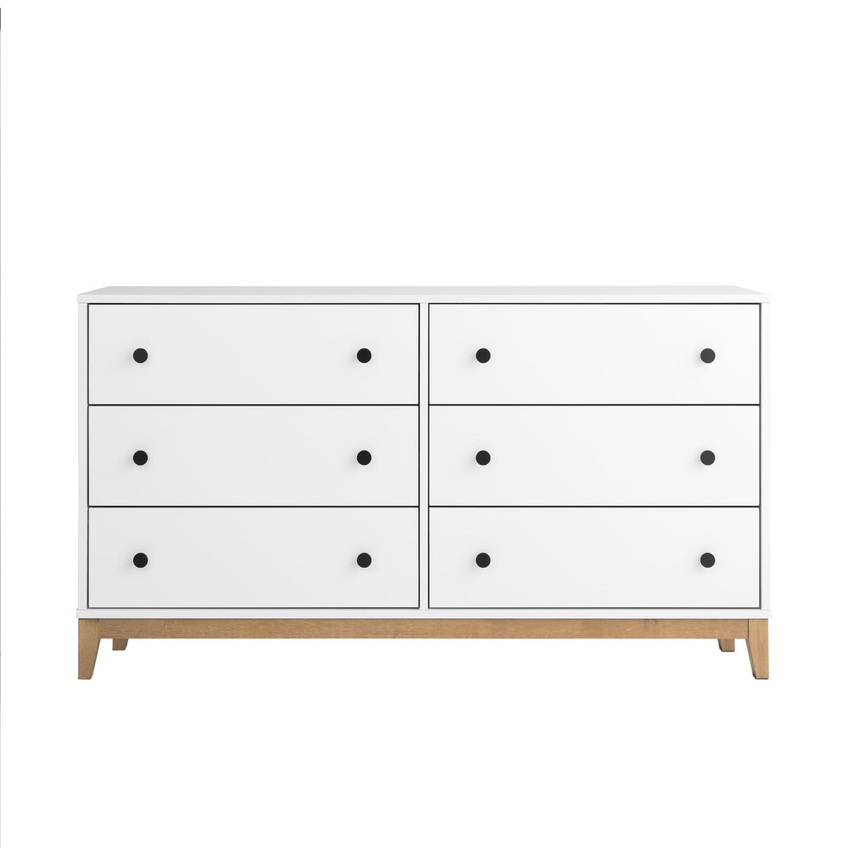 Nordik Dresser, White & Oak Dresser for Bedroom, Chest of Drawers