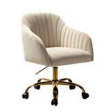 Velvet Home Office Desk Chair, Modern Cute Computer Task Chair,