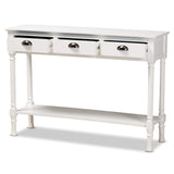 Garvey Console Tables, 3-Drawer, White