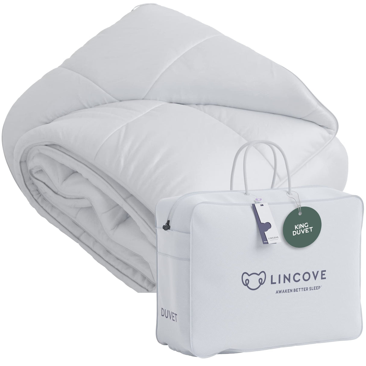 Canadian Down Comforter – All-Season Warmth Duvet Insert – Corner Loops in Each Corner