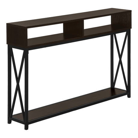 3574 Accent Table, Console, Entryway, Narrow, Sofa, Living Room, Bedroom, Metal, Laminate, Black,