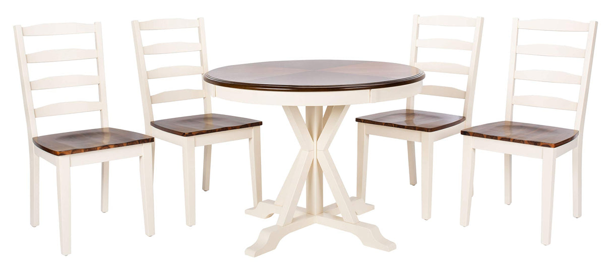 Home Collection Shay White and Natural 5-piece Dining Set