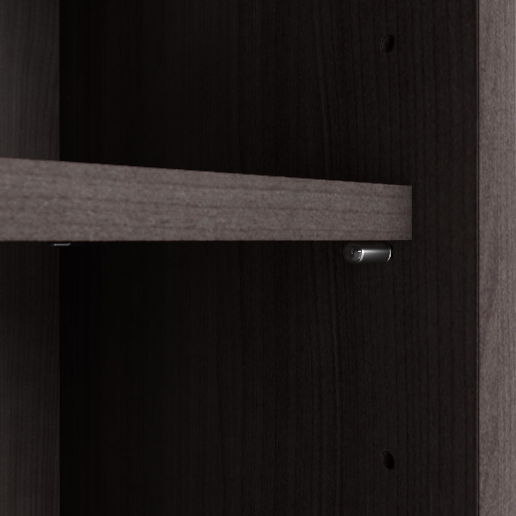 Studio C Tall 5 Shelf Bookcase in Storm Gray, Large Bookshelf for Home or Professional