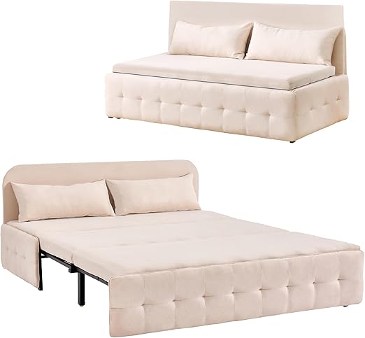 Sectional Sleeper Sofa with Pull Out Bed, U Shaped Sectional Couches