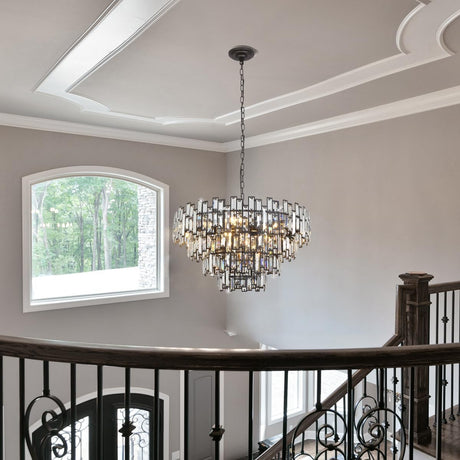 Modern Crystal Chandelier Lighting Hall Grand Living Room Stairway Chandeliers Pendant