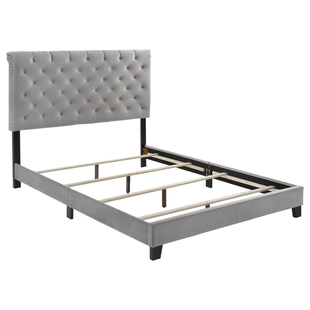 Warner Queen Upholstered Bed Grey