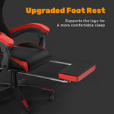 Gaming Chair with Footrest - Ergonomic High Back Reclining Computer Chair