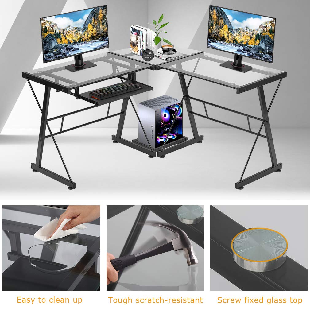 Computer Desk Gaming Desk L Shaped Corner Desk Home Office Writing