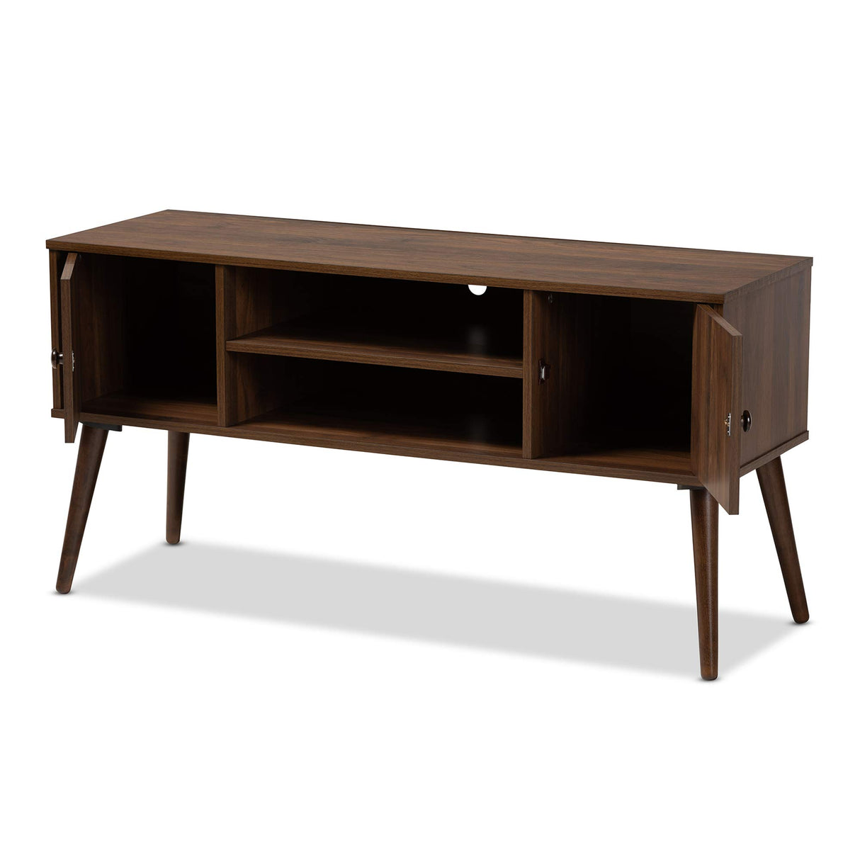 Baxton Studio TV Stands, One Size, Walnut