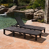 Jamaica Outdoor Wicker Chaise Lounges without Cushions, 2-Pcs Set, Multibrown