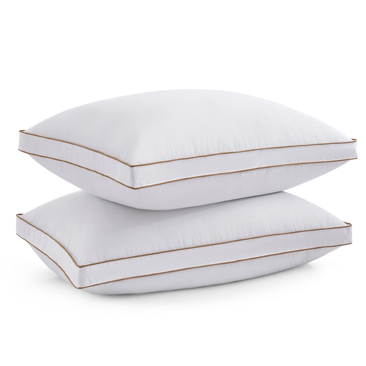 Goose Feather Down Pillows with 100% Cotton Cover, Soft Fluffy Luxury Hotel