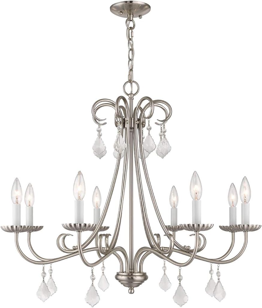 Livex Lighting 40878-91 Chandelier, Brushed Nickel