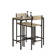 Haotian SoBuy 3 Piece Dining Set, Dining Table with 2 Stools, Bar Table Set