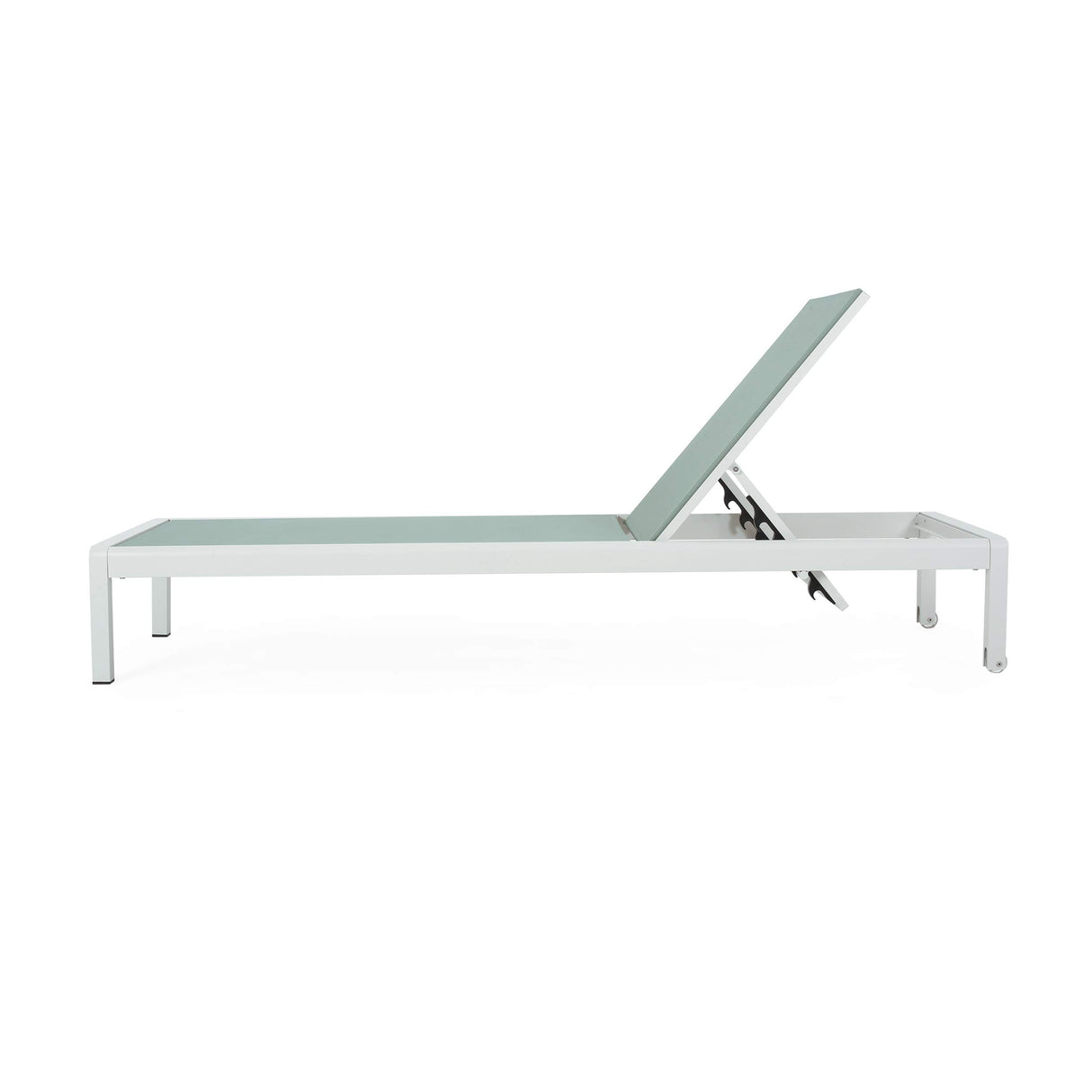 Vanessa Coral Outdoor Chaise Lounges (Set of 2), Green and White