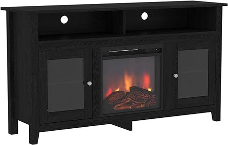 Highboy Fireplace TV Stand for TVs up to 65 Inches