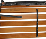 2-3 Person Patio Bench with Wood Seat,Patio Furniture Bench Chair